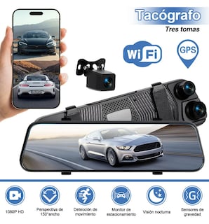 Foto 2 | Foto 2 | Cámara Para Automóvil Con Pantalla Ips 9.66” 4k Modelo Negro