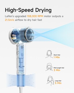 Foto 2 | Foto 2 | Secador De Pelo Laifen Swift Se2 Negro 1400 W Con 3 Boquillas Magnéticas