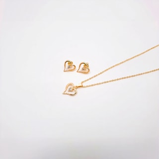 Foto 2 | Foto 2 | Aretes Y Collar En Forma De Corazòn Con Zirconia