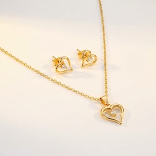 Foto 4 | Foto 4 | Aretes Y Collar En Forma De Corazòn Con Zirconia