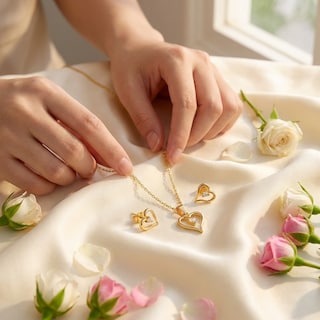 Foto 5 | Foto 5 | Aretes Y Collar En Forma De Corazòn Con Zirconia