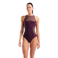 Traje De Baño Arena Feel Mesh Panels Swim Pro Back Para Mujer Vino