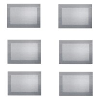 Manteles Individuales Antideslizantes 6 Piezas Eo Safe Imports Esi-24836 Gris