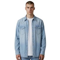 Camisa Manga Larga Levis Barstow Western Para Hombre Azul Cielo