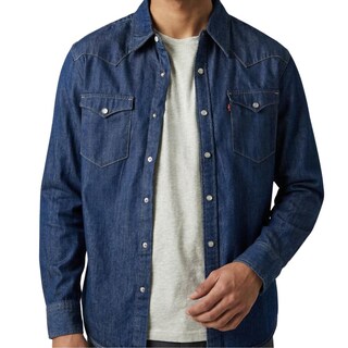 Foto 3 | Foto 3 | Camisa Manga Larga Levis Barstow Western Para Hombre Azul