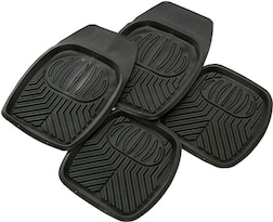 Tapete Charola Universal Micota Negro Sin Metal Antiderrapante Kit 4 Piezas Bordes Contenedores Protección Interior Auto