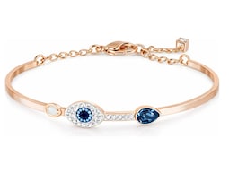 Pulsera Oro Rosa Xtellar Con Ojo Turco Y Zafiro Protección Dama