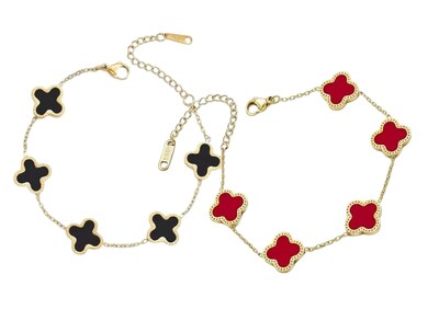 Foto 1 | Foto 1 | Pulsera Xtellar De Trébol De Cuatro Para Mujer 2 Piezas