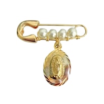 Dije Chapa De Oro De 14k Virgen Tipo Italiano