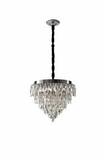 Foto 1 | Foto 1 | Candil De Cristal Para Techo E14 Cromo Metal Cityluz Luxe