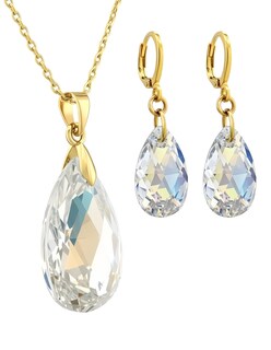 Foto 1 | Foto 1 | Juego De Collar Y Aretes De Mujer Chapa De Oro De 18k Corte Leaves. Zvezda