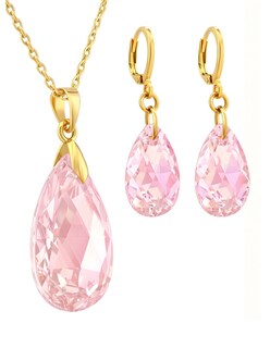 Foto 1 | Foto 1 | Juego De Collar Y Aretes De Mujer Chapa De Oro De 18k Corte Leaves. Zvezda