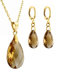 Foto 1 | Foto 1 | Juego De Collar Y Aretes De Mujer Chapa De Oro De 18k Corte Leaves. Zvezda