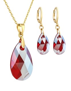 Foto 1 | Foto 1 | Juego De Collar Y Aretes De Mujer Chapa De Oro De 18k Corte Leaves. Zvezda