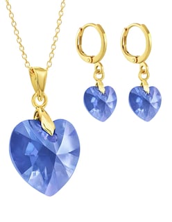 Foto 1 | Foto 1 | Juego De Collar Y Aretes De Mujer Chapa De Oro De 18k Corte Heart. Zvezda