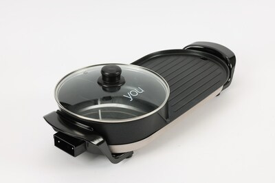 Foto 2 | Foto 2 | Olla Caliente You R410 Negro con Tapa Plancha Parrilla Eléctrica 2 en 1