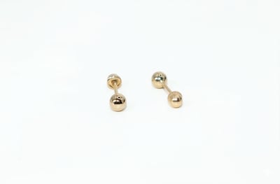 Foto 1 | Foto 1 | Broqueles De Oro 10k Bola 2.75mm