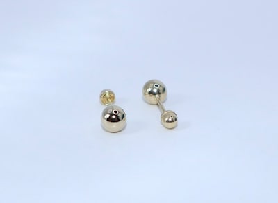 Foto 3 | Foto 3 | Broqueles De Oro 10k Bola 3.5mm