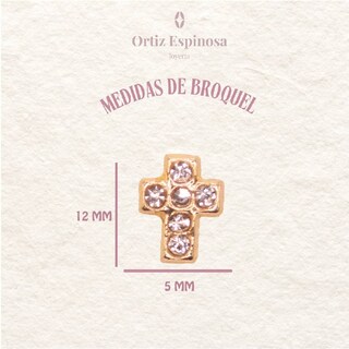 Foto 2 | Foto 2 | Ortiz Espinosa Broquel Cruz Con Zirconia De Oro 10k