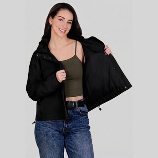 Foto 4 | Foto 4 | Chamarra Impermeable Para Dama Con Gorro Greenlander Negro