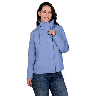 Foto 2 | Foto 2 | Chamarra Impermeable Para Dama Con Gorro Greenlander Azul