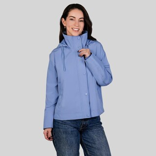 Foto 3 | Foto 3 | Chamarra Impermeable Para Dama Con Gorro Greenlander Azul