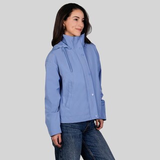 Foto 5 | Foto 5 | Chamarra Impermeable Para Dama Con Gorro Greenlander Azul