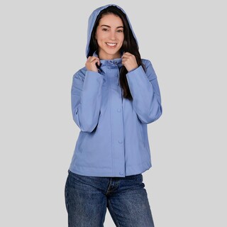 Foto 7 | Foto 7 | Chamarra Impermeable Para Dama Con Gorro Greenlander Azul