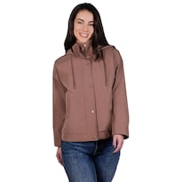 Chamarra Impermeable Para Dama Con Gorro Greenlander Beige