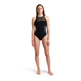 Foto 3 | Foto 3 | Traje De Baño Arena Feel Mesh Panels Swim Pro Back Para Mujer Negro