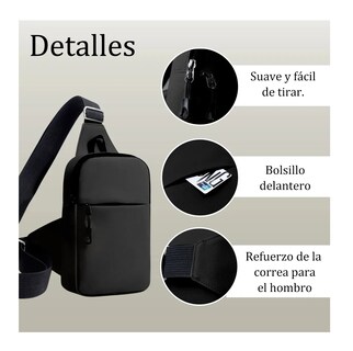 Foto 2 | Foto 2 | Bolsa Bandolera Deportiva E Impermeable Negro