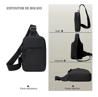Foto 3 | Foto 3 | Bolsa Bandolera Deportiva E Impermeable Negro