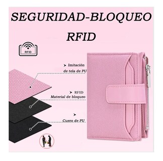 Foto 4 | Foto 4 | Cartera Billetera De Gran Capacidad Para Mujer Rosa
