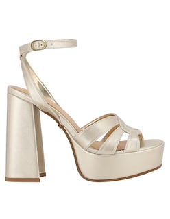 Foto 2 | Foto 2 | Sandalia De Tacón Casual Westies Dorado Sintético Para Mujer