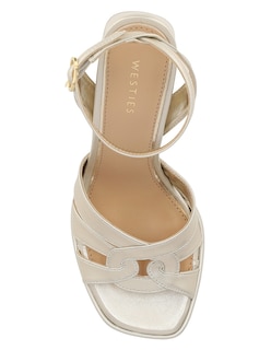 Foto 4 | Foto 4 | Sandalia De Tacón Casual Westies Dorado Sintético Para Mujer