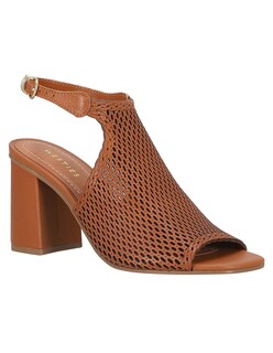 Foto 1 | Foto 1 | Sandalia De Tacón Casual Westies Cafe Piel Para Mujer