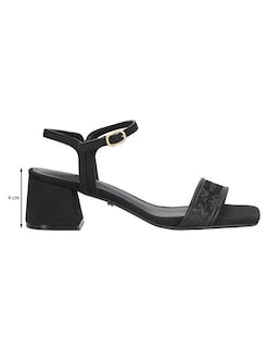 Foto 5 | Foto 5 | Sandalia De Tacón Casual Westies Negro Textil Para Mujer