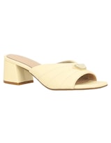 Sandalia De Tacón Casual Westies Amarillo Sintetico Para Mujer