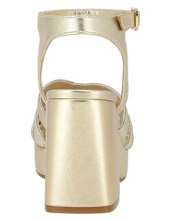 Foto 3 | Foto 3 | Sandalia De Tacón Casual Westies Dorado Sintético Para Mujer