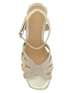 Foto 4 | Foto 4 | Sandalia De Tacón Casual Westies Dorado Sintético Para Mujer