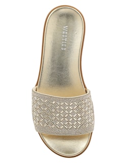 Foto 4 | Foto 4 | Sandalia Casual Westies Dorado Textil Para Mujer