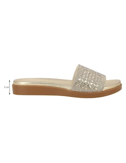 Foto 5 | Foto 5 | Sandalia Casual Westies Dorado Textil Para Mujer