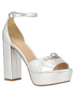 Foto 1 | Foto 1 | Sandalia De Tacón Casual Westies Plateado Sintético Para Mujer