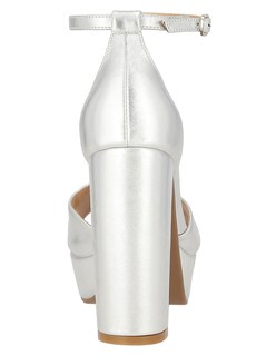 Foto 3 | Foto 3 | Sandalia De Tacón Casual Westies Plateado Sintético Para Mujer