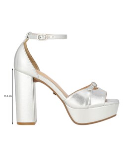 Foto 5 | Foto 5 | Sandalia De Tacón Casual Westies Plateado Sintético Para Mujer