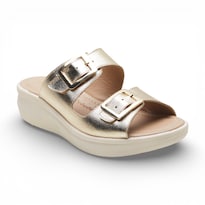 Sandalias Golden Shoes 0434 Oro Comfort Piel Para Dama