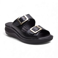 Sandalias Golden Shoes 0434 Negro Comfort Piel Para Dama