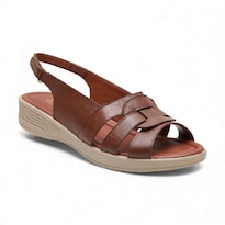 Sandalias Golden Shoes 0119 Miel Comfort Piel De Dama