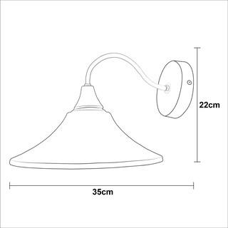 Foto 5 | Foto 5 | Lámpara de Pared Cityluz Arbotante Campana Vintage