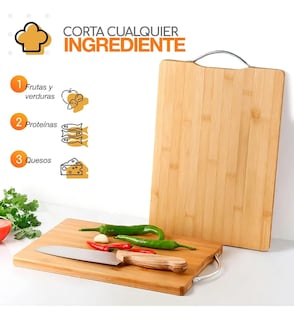 Foto 3 | Foto 3 | Tabla Picar Cortar Bambú Madera 3en1 Xtellar Modelo Café